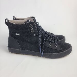 KEDS Women's Hi-Top Black Topkick Wool Sneakers Bootie Upper Size 8.5 M